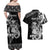 Personalised New Zealand Potae Pango Cricket Couples Matching Off Shoulder Maxi Dress and Hawaiian Shirt Special Maori Hei Tiki Tribal Tattoo