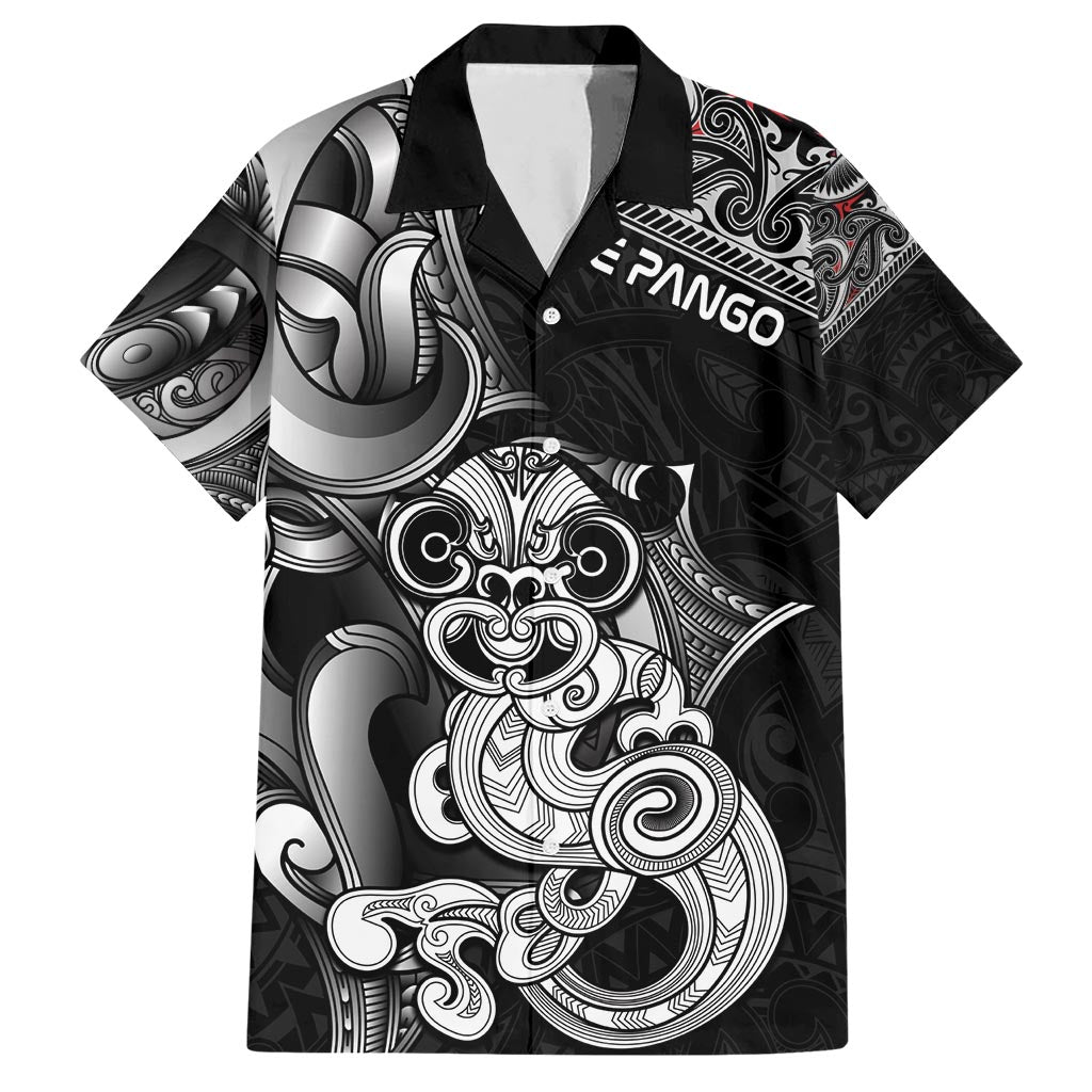 Personalised New Zealand Potae Pango Cricket Hawaiian Shirt Special Maori Hei Tiki Tribal Tattoo LT9 Black - Polynesian Pride