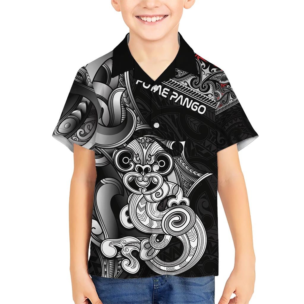 Personalised New Zealand Potae Pango Cricket Kid Hawaiian Shirt Special Maori Hei Tiki Tribal Tattoo