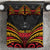 Custom Papua New Guinea Cricket Bedding Set PNG Emblem Mix Polyneisan Pattern