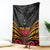 Custom Papua New Guinea Cricket Blanket PNG Emblem Mix Polyneisan Pattern