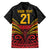 Custom Papua New Guinea Cricket Family Matching Long Sleeve Bodycon Dress and Hawaiian Shirt PNG Emblem Mix Polyneisan Pattern