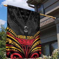 Custom Papua New Guinea Cricket Garden Flag PNG Emblem Mix Polyneisan Pattern LT9 - Polynesian Pride