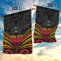 Custom Papua New Guinea Cricket Garden Flag PNG Emblem Mix Polyneisan Pattern LT9 - Polynesian Pride