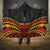 Custom Papua New Guinea Cricket Hooded Blanket PNG Emblem Mix Polyneisan Pattern