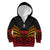 Custom Papua New Guinea Cricket Kid Hoodie PNG Emblem Mix Polyneisan Pattern