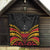 Custom Papua New Guinea Cricket Quilt PNG Emblem Mix Polyneisan Pattern