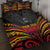 Custom Papua New Guinea Cricket Quilt Bed Set PNG Emblem Mix Polyneisan Pattern