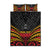 Custom Papua New Guinea Cricket Quilt Bed Set PNG Emblem Mix Polyneisan Pattern