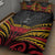 Custom Papua New Guinea Cricket Quilt Bed Set PNG Emblem Mix Polyneisan Pattern