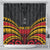 Custom Papua New Guinea Cricket Shower Curtain PNG Emblem Mix Polyneisan Pattern