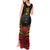 Custom Papua New Guinea Cricket Tank Maxi Dress PNG Emblem Mix Polyneisan Pattern