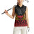 Custom Papua New Guinea Cricket Women Sleeveless Polo Shirt PNG Emblem Mix Polyneisan Pattern