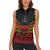 Custom Papua New Guinea Cricket Women Sleeveless Polo Shirt PNG Emblem Mix Polyneisan Pattern