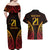 Custom Papua New Guinea Cricket Couples Matching Off Shoulder Maxi Dress and Hawaiian Shirt Go Barramundis