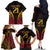 Custom Papua New Guinea Cricket Family Matching Off The Shoulder Long Sleeve Dress and Hawaiian Shirt Go Barramundis