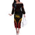 Custom Papua New Guinea Cricket Family Matching Off The Shoulder Long Sleeve Dress and Hawaiian Shirt Go Barramundis