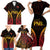 Custom Papua New Guinea Cricket Family Matching Short Sleeve Bodycon Dress and Hawaiian Shirt Go Barramundis