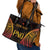 Custom Papua New Guinea Cricket Leather Tote Bag Go Barramundis