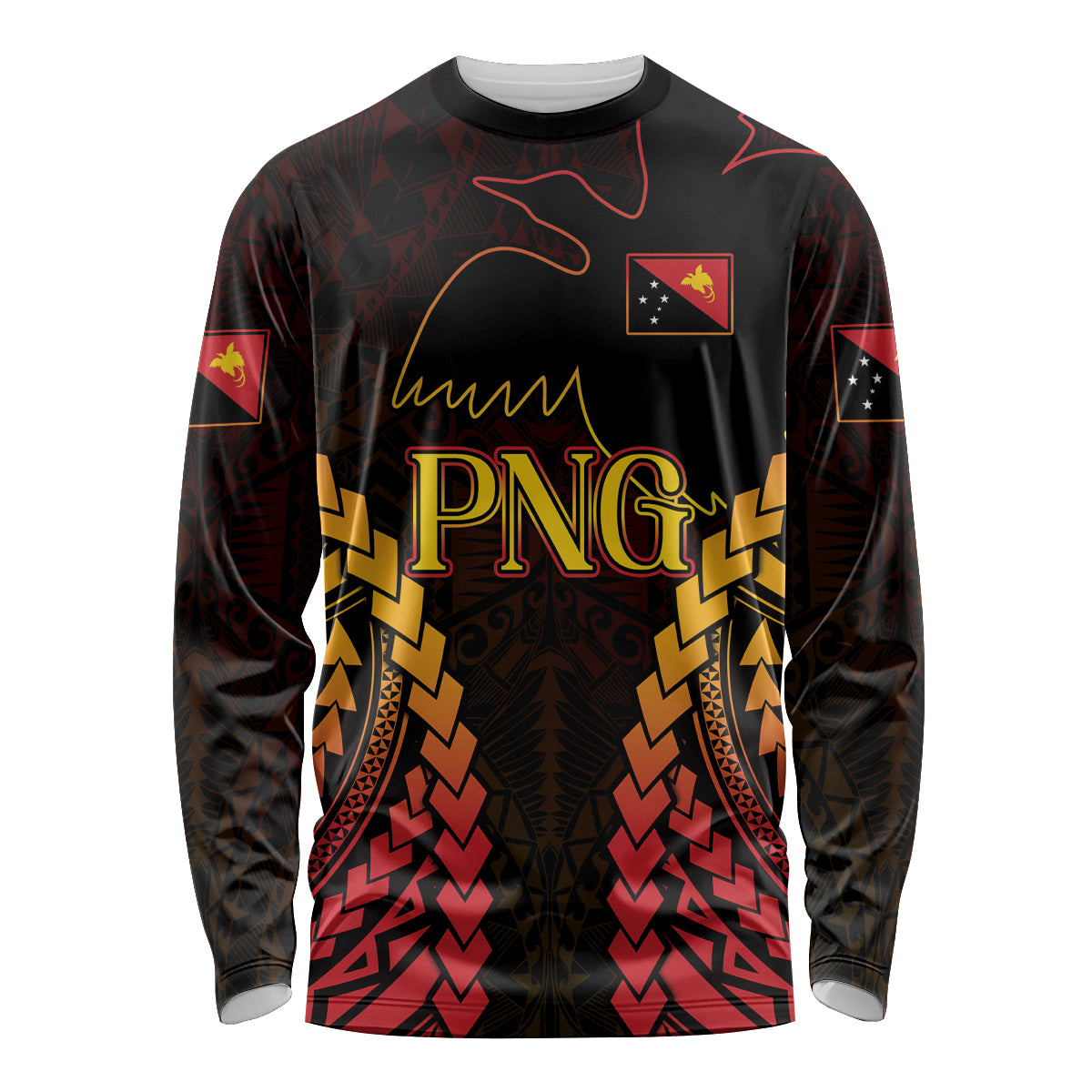 Custom Papua New Guinea Cricket Long Sleeve Shirt Go Barramundis