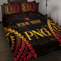 Custom Papua New Guinea Cricket Quilt Bed Set Go Barramundis LT9 Black - Polynesian Pride