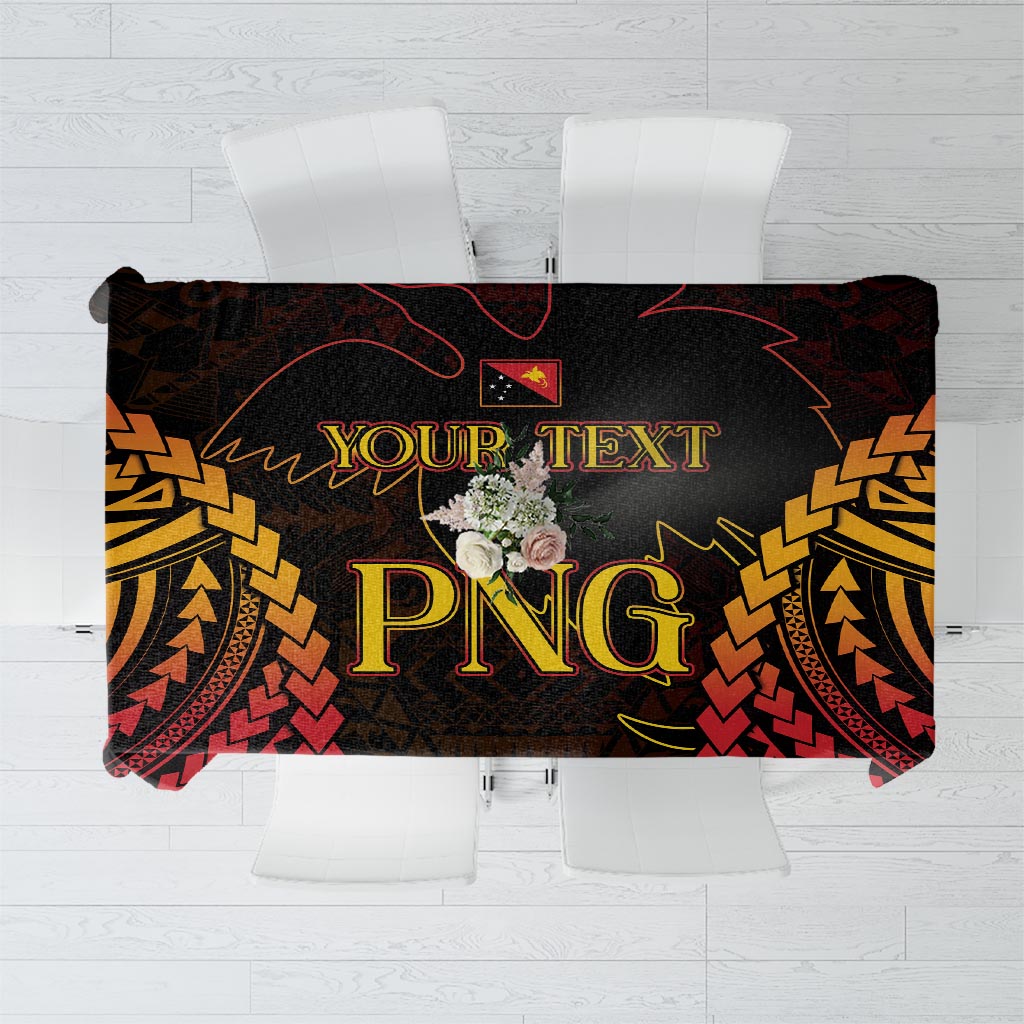 Custom Papua New Guinea Cricket Tablecloth Go Barramundis LT9 Black - Polynesian Pride
