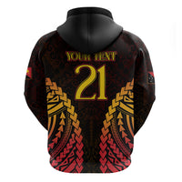 Custom Papua New Guinea Cricket Zip Hoodie Go Barramundis LT9 - Polynesian Pride