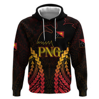 Custom Papua New Guinea Cricket Zip Hoodie Go Barramundis LT9 Pullover Hoodie Black - Polynesian Pride
