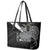 Custom Papua New Guinea Cricket Leather Tote Bag Tribal Bird of Paradise Tattoo