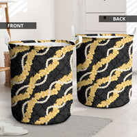Aloha Melemele Hibiscus Pikake Lei Laundry Basket Hawaiian Quilt Pattern LT9 - Polynesian Pride
