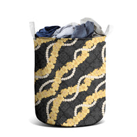 Aloha Melemele Hibiscus Pikake Lei Laundry Basket Hawaiian Quilt Pattern LT9 - Polynesian Pride