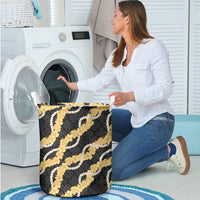 Aloha Melemele Hibiscus Pikake Lei Laundry Basket Hawaiian Quilt Pattern LT9 - Polynesian Pride