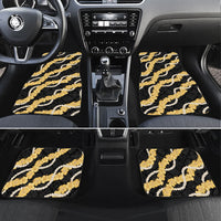 Aloha Melemele Hibiscus Pikake Lei Car Mats Hawaiian Quilt Pattern LT9 Set 4pcs Black - Polynesian Pride
