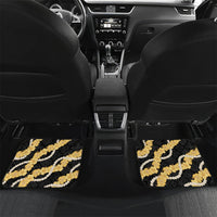 Aloha Melemele Hibiscus Pikake Lei Car Mats Hawaiian Quilt Pattern LT9 Set 2pcs - Back Black - Polynesian Pride
