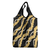 Aloha Melemele Hibiscus Pikake Lei Grocery Bag Hawaiian Quilt Pattern LT9 - Polynesian Pride