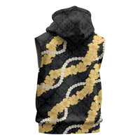 Aloha Melemele Hibiscus Pikake Lei Sleeveless Zip Hoodie Hawaiian Quilt Pattern LT9 - Polynesian Pride