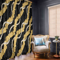 Aloha Melemele Hibiscus Pikake Lei Window Curtain Hawaiian Quilt Pattern LT9 - Polynesian Pride