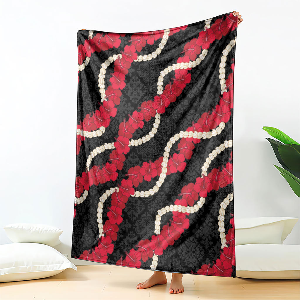 Aloha Ula'ula Hibiscus Pikake Lei Blanket Hawaiian Quilt Pattern LT9 - Polynesian Pride