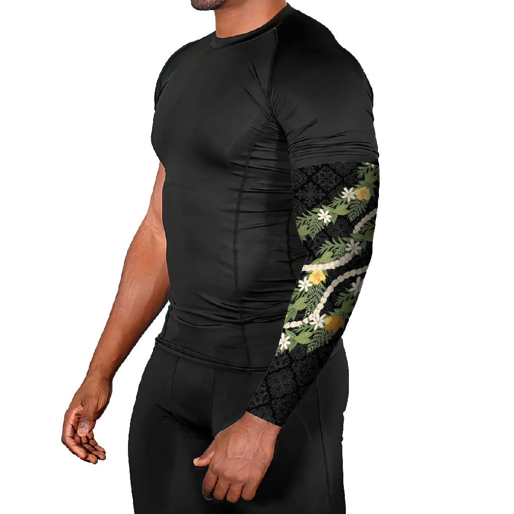 Puakenikeni Anthurium Pikake Lei Arm Sleeves Hawaiian Quilt Pattern LT9 - Polynesian Pride