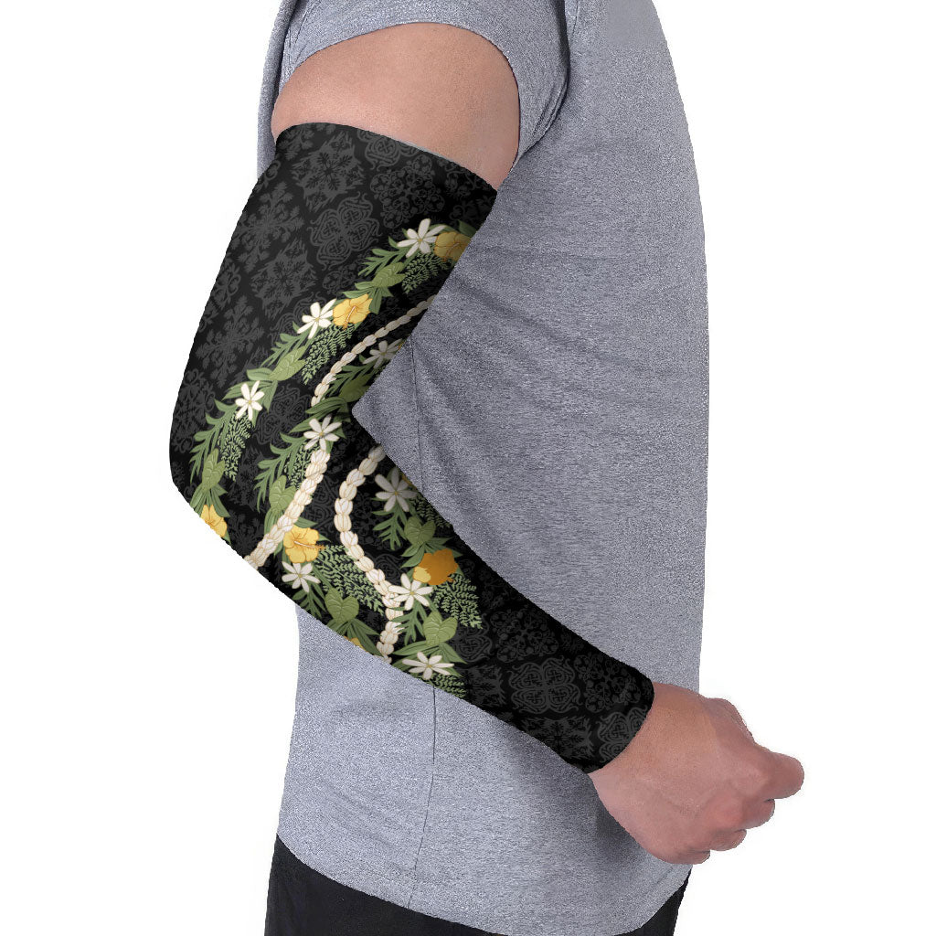 Puakenikeni Anthurium Pikake Lei Arm Sleeves Hawaiian Quilt Pattern LT9 - Polynesian Pride