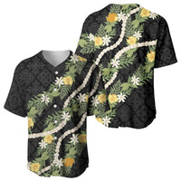 Puakenikeni Anthurium Pikake Lei Baseball Jersey Hawaiian Quilt Pattern LT9 - Polynesian Pride