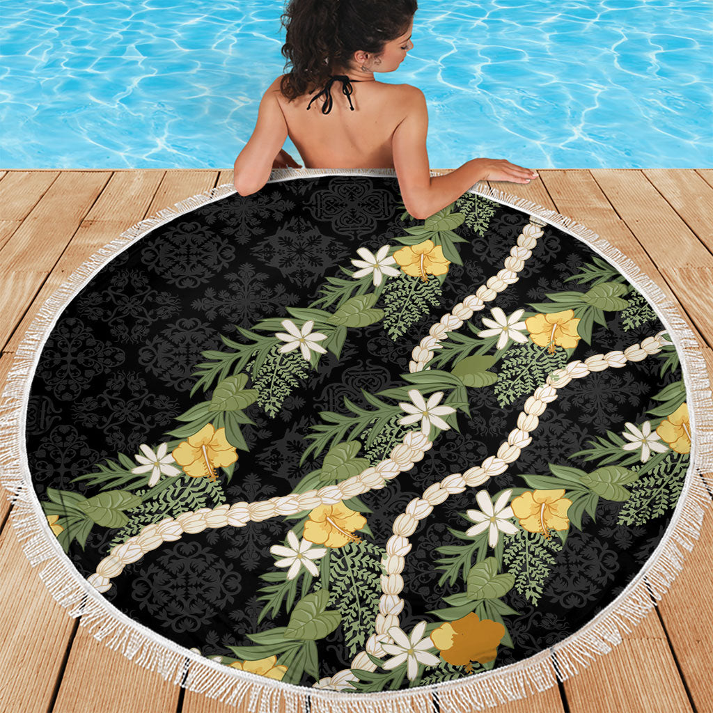Puakenikeni Anthurium Pikake Lei Beach Blanket Hawaiian Quilt Pattern LT9 - Polynesian Pride