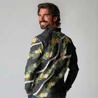 Puakenikeni Anthurium Pikake Lei Long Sleeve Polo Shirt Hawaiian Quilt Pattern LT9 - Polynesian Pride