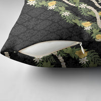 Puakenikeni Anthurium Pikake Lei Pillow Cover Hawaiian Quilt Pattern LT9 - Polynesian Pride