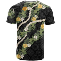 Puakenikeni Anthurium Pikake Lei T Shirt Hawaiian Quilt Pattern LT9 - Polynesian Pride
