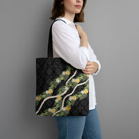 Puakenikeni Anthurium Pikake Lei Tote Bag Hawaiian Quilt Pattern LT9 - Polynesian Pride