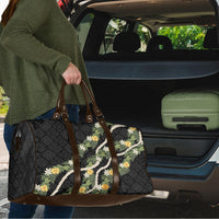 Puakenikeni Anthurium Pikake Lei Travel Bag Hawaiian Quilt Pattern LT9 - Polynesian Pride