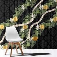 Puakenikeni Anthurium Pikake Lei Window Curtain Hawaiian Quilt Pattern LT9 - Polynesian Pride