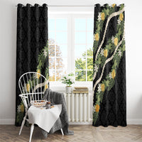 Puakenikeni Anthurium Pikake Lei Window Curtain Hawaiian Quilt Pattern LT9 - Polynesian Pride