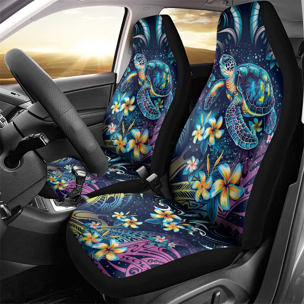 Plumeria Turtles Traditional Tribal Car Seat Cover LT9 - Polynesian Pride